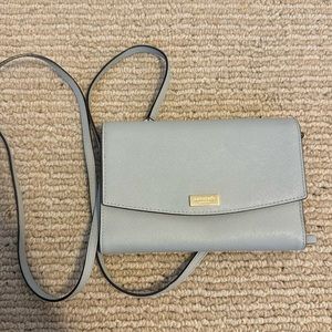 Kate Spade cross body bag (slate blue, leather)
